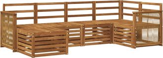vidaXL Conjunto De Sof&aacute;s De Exterior 5 Uds. Natural Vidaxl