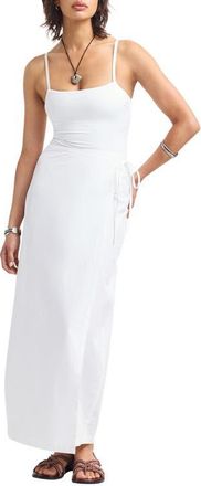 Vitamin A Willa Organic Linen Cover-Up Wrap Skirt in White at Nordstrom, Size X-Small