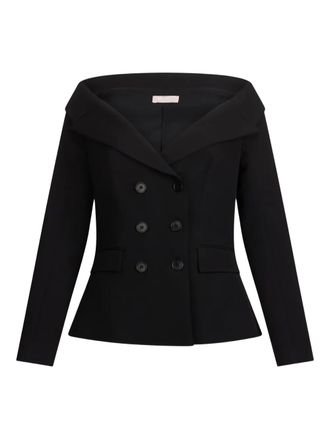 Liu Jo Off-shoulder top verfraaid met knopen - Zwart