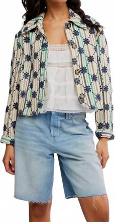 Free People Cassie Mod Jacket In Ivory Combo