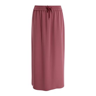 Herno Midi Skirts, female, Pink, Size: S Drawstring Maxi Skirt