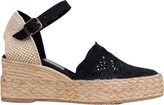 Paloma Barcel&oacute; Kleo Espadrille Sandal - Dames - Sleehakken - Zwart - 40 EU - Schoenen