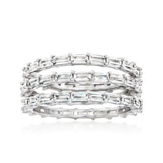 Ross-Simons CZ Jewelry Set: 3 Rings in Sterling Silver