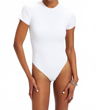 Good American Scuba Tee Bodysuit In White