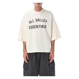 Fear of God Tops, Heren, Wit, M, Katoen, Merch Tee Boxy Fit