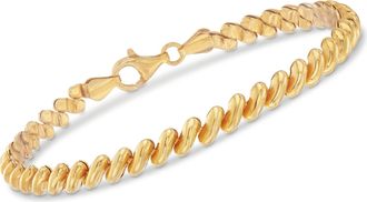 Ross-Simons Italian 18kt Gold Over Sterling San Marco Bracelet
