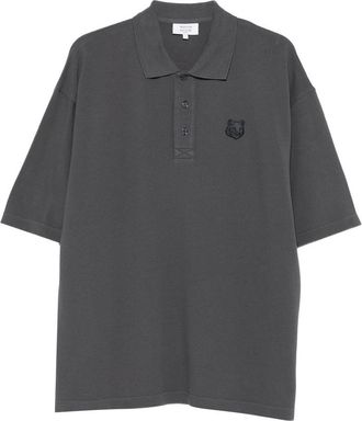 Maison Kitsun&eacute; Fox-head Embroidered Polo Shirt