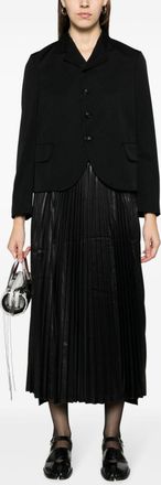 Junya Watanabe Pleated Cotton Skirt - Black