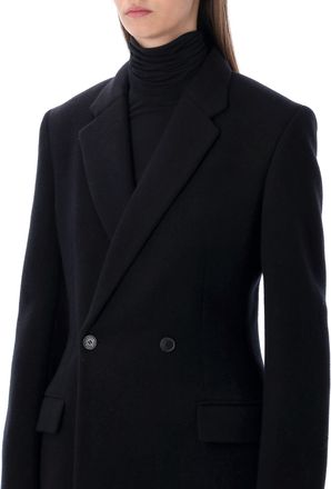 Balenciaga Womens Long Black Woolblend Coat - Size EU 38 (Womens)
