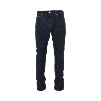 Dolce & Gabbana Regular Fit jeans with leather details Man 48