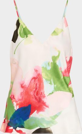 Natori Calypso Floral-Print Charmeuse Pajama Set