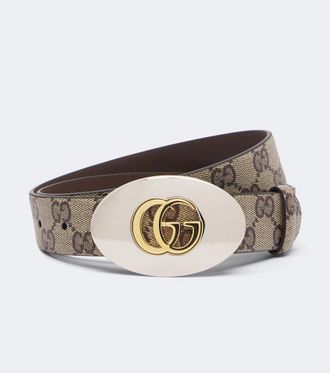 Gucci Double G GG canvas belt