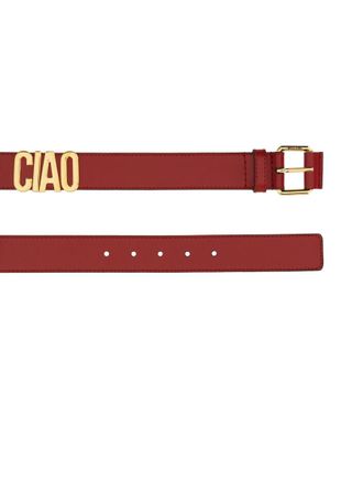 Moschino Leather Belt - Red