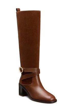 Stuart Weitzman Benni Riding Boot 55 in Deep Coffe/Dark Brown at Nordstrom Rack, Size 9.5