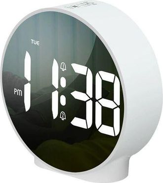 OEM Reloj Despertador Con Luz, Indicador De La Semana, Funci&oacute;n De Repetici&oacute;n, 4 Niveles De Brillo Ajustables, 2 Alarmas, Reloj Digital A Pilas Para Ni&ntilde;os,