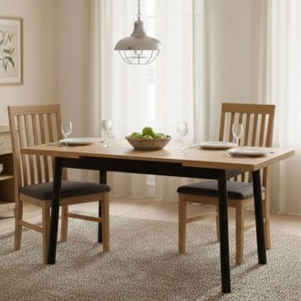 Dmora Mesa Extensible Pherkad, Extensible, 75x153x75h Cm Negro