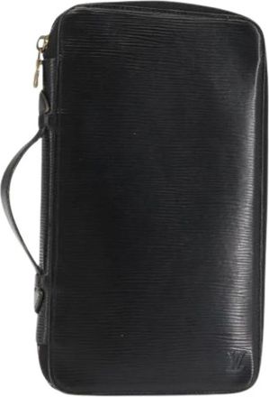 Louis Vuitton Pre-owned Clutches, female, Black, Size: ONE SIZE Pre-owned Vintage Leather Clutch