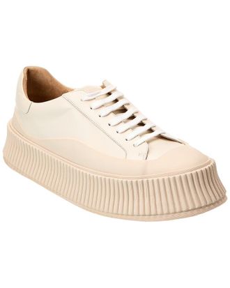 【関税込み】Sneakers - Jil Sander - Leather - White Leather sneakers in white - Jil Sander | Mytheresa