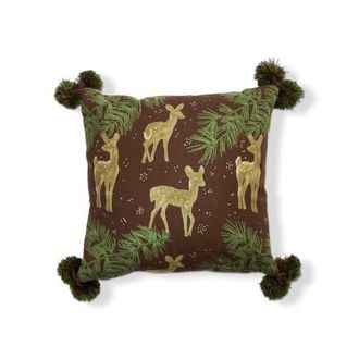 Tag Wilde Pine Deer Throw Pillow - Christmas Decor, Brown Multi at Nordstrom, Size Medium