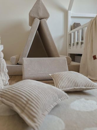 OEM Sof&aacute; De Juegos Peque&ntilde;o Montessori Comfort De Pana Color Beige