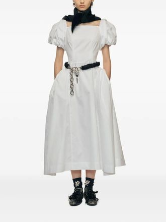 Simone Rocha puff-sleeve dress - women - Cotton - 6 - White