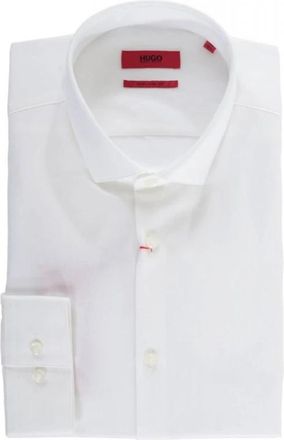 HUGO BOSS Erondo Shirt - Heren - Zakelijke Overhemden - Wit - XL - Katoen - Overhemden