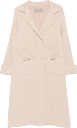 D.exterior 63122 7Miel Abrigo Cruzado - Coats - Mujer - Beige - S