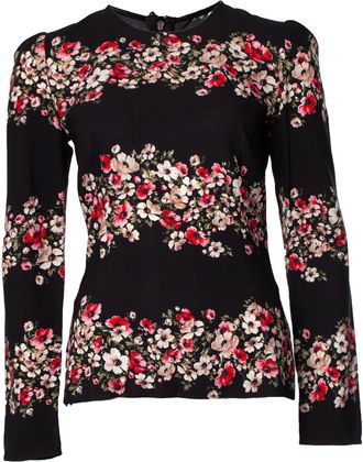 Dolce & Gabbana Pre-owned Womens Dolce&Gabbana Black top with floral print Viscose - Size EU 34 (Womens)