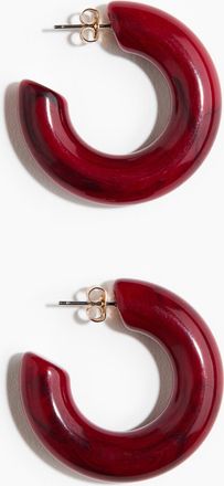 H&M Chunky Hoop-Ohrringe - Red