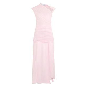 Self Portrait Maxi Dresses, female, Pink, Size: XS Midi dress with short sleeves