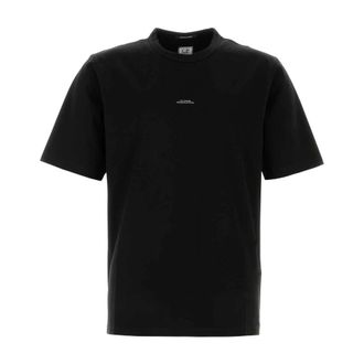C.P. Company T-Shirts, male, Black, Size: XL Cotton T-Shirt