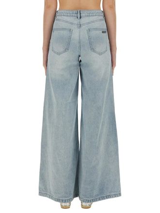 Michael Michael Kors Wide Leg Cotton Jeans - Blue