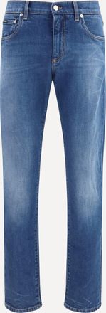 Dolce & Gabbana Slim stretch Jeans with DG logo Male 46