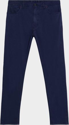Isaia Men & apos;s Cashmere-Cotton Slim 5-Pocket Pants