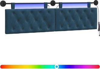 vidaXL Cabecero Colgante Azul Terciopelo Vidaxl