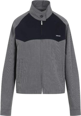 Miu Miu Dames, Jassen, Grijs, Maat: M Katoen