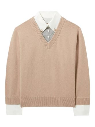 Claudie Pierlot Sweater met V-hals - Beige