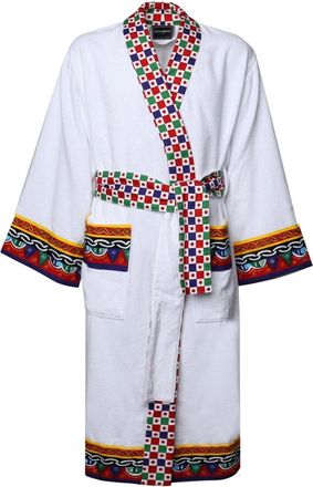 Dolce & Gabbana Katoenen Terry Accessoires met Bedrukte Details - Heren - Badjassen - Veelkleurig - S - Katoen - Nachtkleding