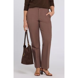 NYDJ Bella Sculpt-Her Marilyn Straight Leg Pants in Deep Taupe at Nordstrom, Size 00