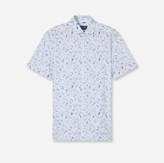 Olymp Kurzarmhemd OLYMP Luxor modern fit, Herren, Gr. 39, N-Gr, weiss (wei&szlig;), Web, Obermaterial: 100% Baumwolle, Hemden Kurzarmhemd