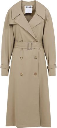 Moschino Beige Cotton Nylon Coat