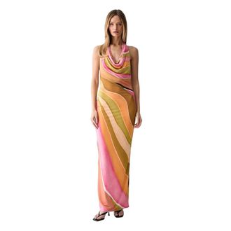 Never Fully Dressed Kleedjes, Dames, Veelkleurig, L, Leer, Sabine Jurk