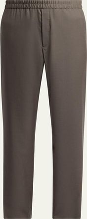 The Row Mens Tosca Straight-Leg Wool-Silk Pants