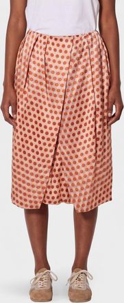 Dries Van Noten Gonna midi in seta con stampa pois
