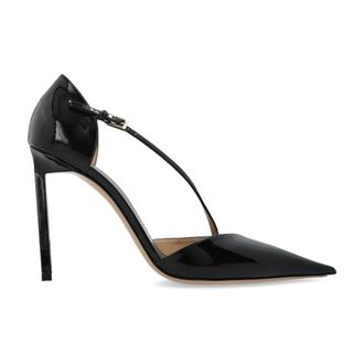 Tom Ford Schoenen, Dames, Zwart, 38 EU, Leer, Asymmetrische Pump van Lakleer