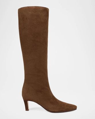 Veronica Beard Aisla 60MM Suede Knee-High Boots