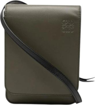 Loewe Pre-owned Crossbody Bag - Dames - Vintage Schoudertas - Groen - ONE Size - Leer - Vintage