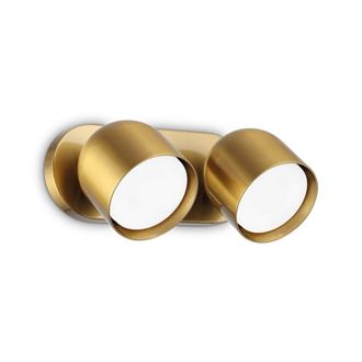 Netlighting Dodo 2 Light Twin Ceiling Spotlight Brass in Gold