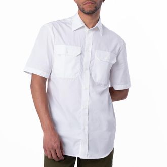Burberry Equestrian Knight Motif Cotton Poplin Shirt, Size XX-Large