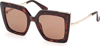 Max Mara MM0051 54S Womens Sunglasses Tortoiseshell Size 52